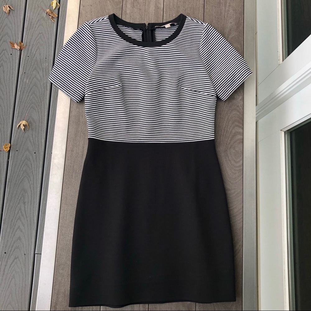 Loft Dress with Striped Top and Black Skirt